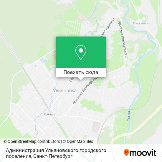 Карта Администрация Ульяновского городского поселения