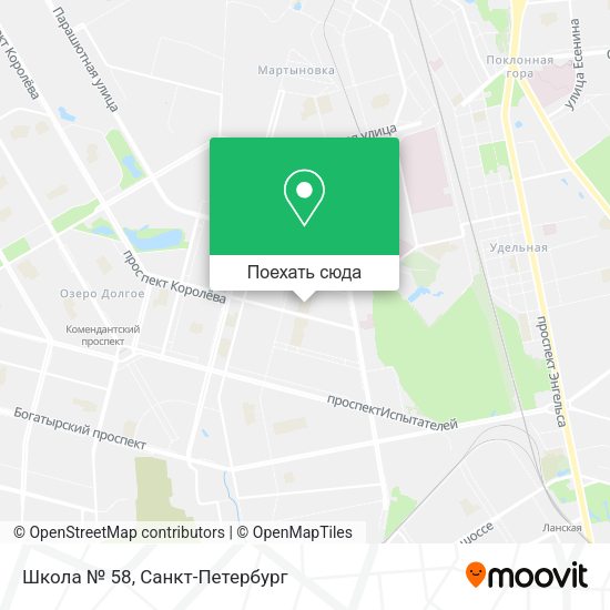 Карта Школа № 58