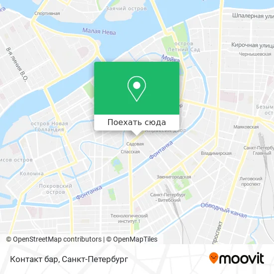 Карта Контакт бар