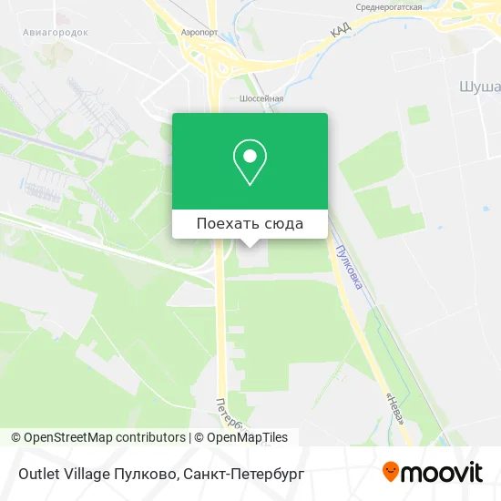 Карта Outlet Village Пулково