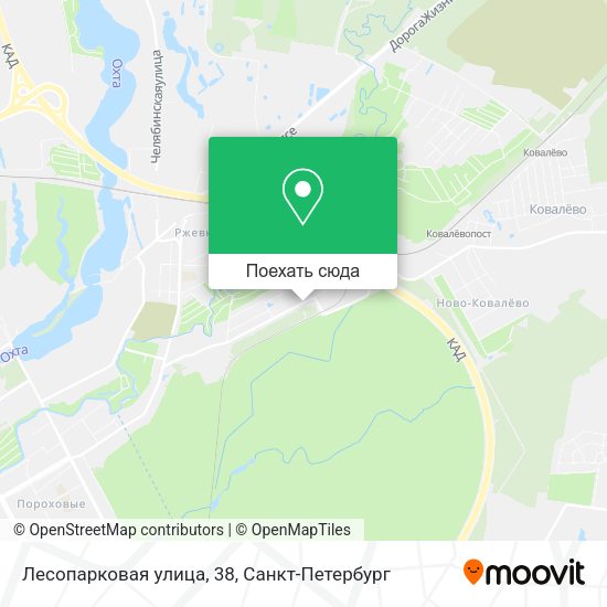 Карта Лесопарковая улица, 38