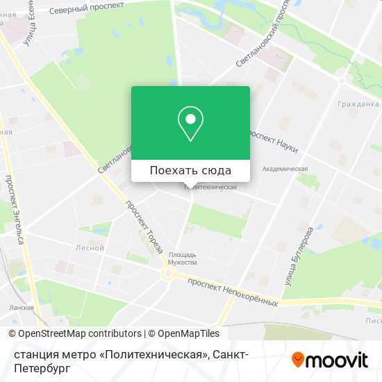 Метро политехническая карта