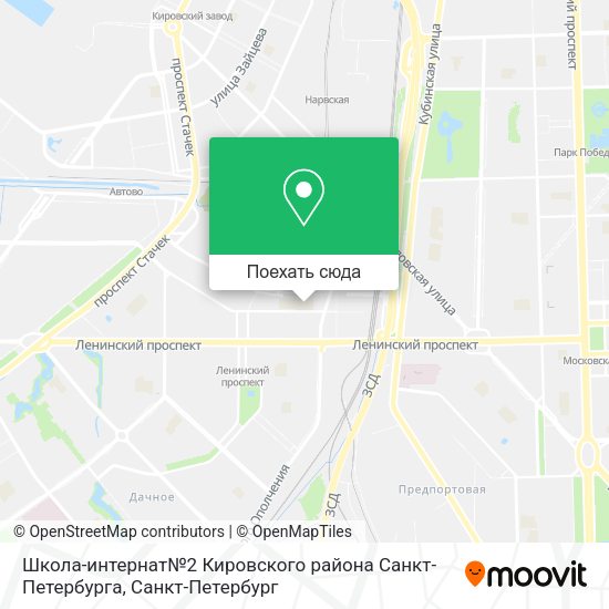 Карта Школа-интернат№2 Кировского района Санкт-Петербурга