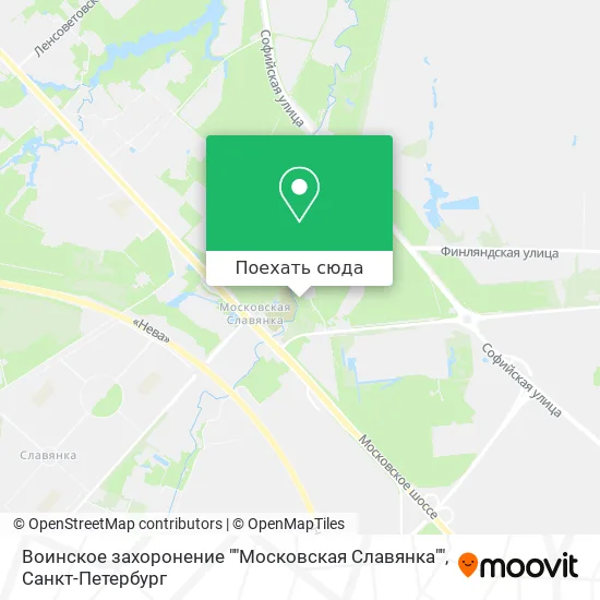 Карта Воинское захоронение ""Московская Славянка""