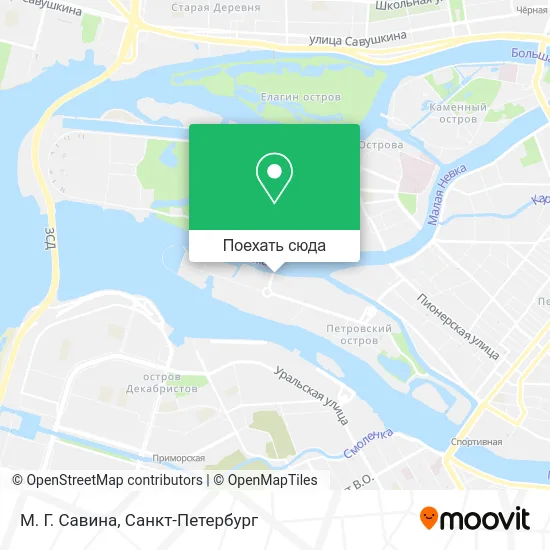 Карта М. Г. Савина