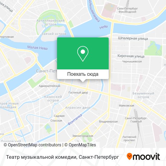 Карта Театр музыкальной комедии