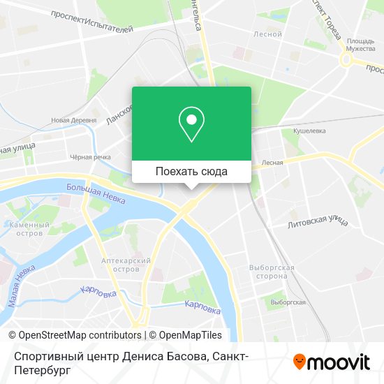 Карта Спортивный центр Дениса Басова
