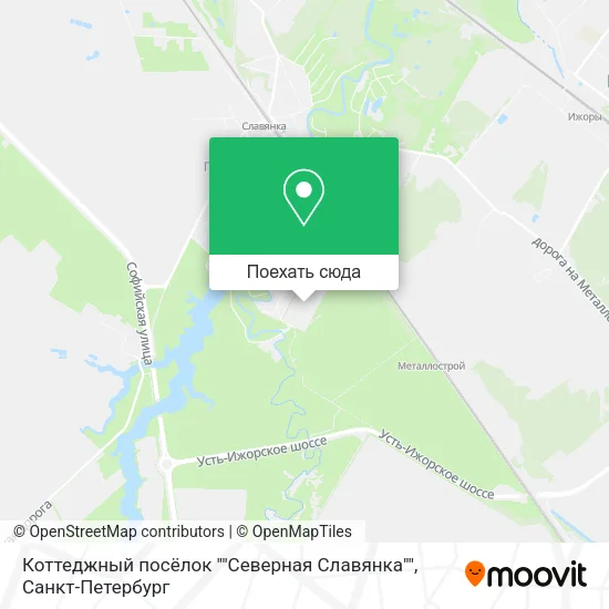 Карта Коттеджный посёлок ""Северная Славянка""