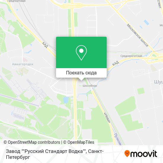 Карта Завод ""Русский Стандарт Водка""