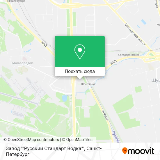 Карта Завод ""Русский Стандарт Водка""