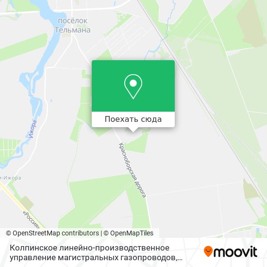 Карта Колпинское линейно-производственное управление магистральных газопроводов