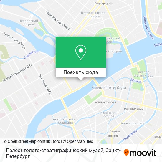 Карта Палеонтолого-стратиграфический музей