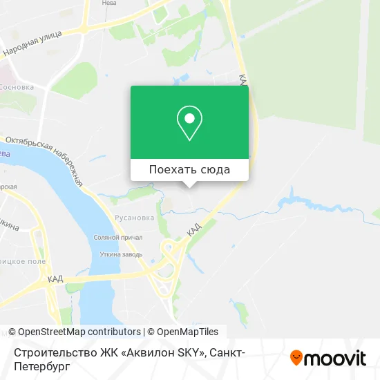 Карта Строительство ЖК «Аквилон SKY»