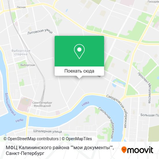 Карта МФЦ Калининского района ""мои документы""