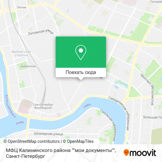 Карта МФЦ Калининского района ""мои документы""