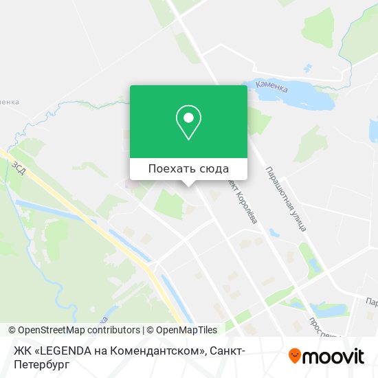 Карта ЖК «LEGENDA на Комендантском»