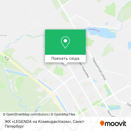 Карта ЖК «LEGENDA на Комендантском»