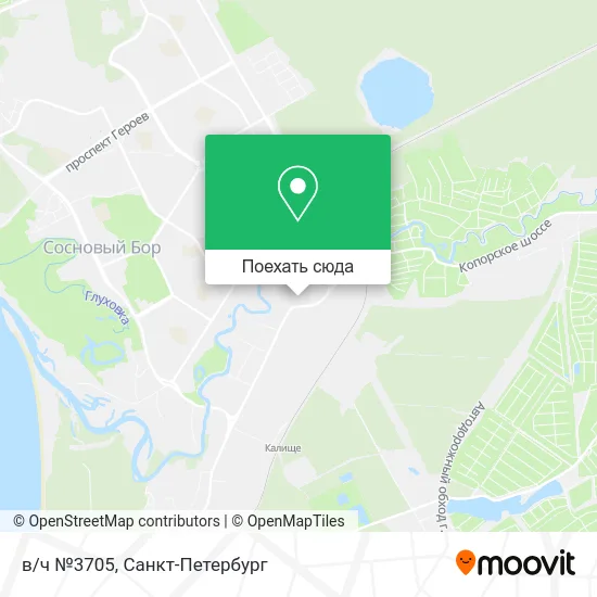 Карта в/ч №3705