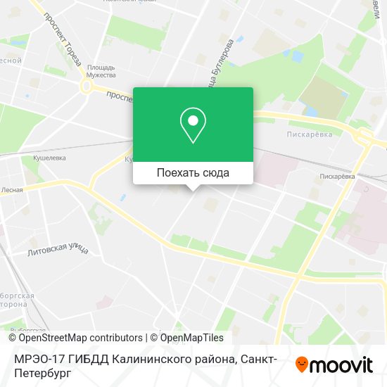 Карта МРЭО-17 ГИБДД Калининского района