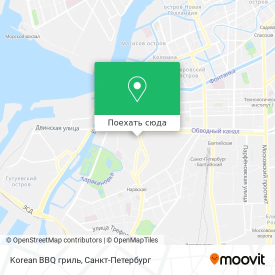 Карта Korean BBQ гриль