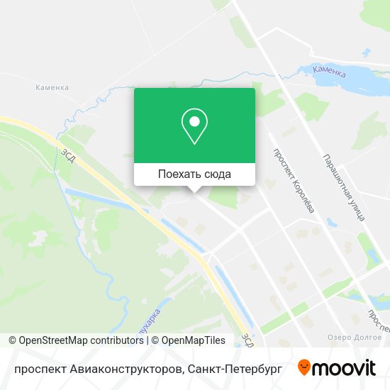 Карта проспект Авиаконструкторов