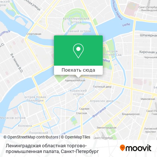 Карта Ленинградская областная торгово-промышленная палата