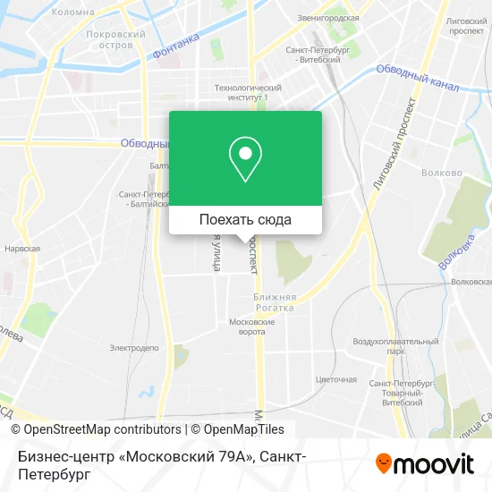 Карта Бизнес-центр «Московский 79А»