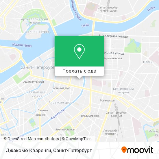 Карта Джакомо Кваренги