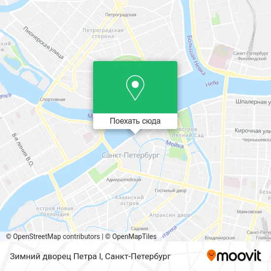 Карта Зимний дворец Петра I