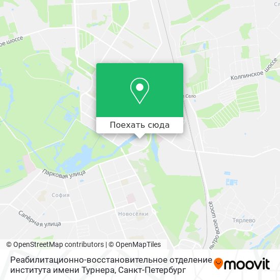 Карта Реабилитационно-восстановительное отделение института имени Турнера