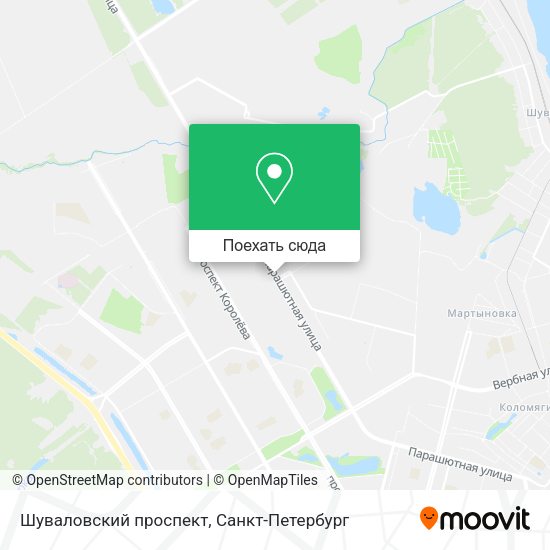 Карта Шуваловский проспект
