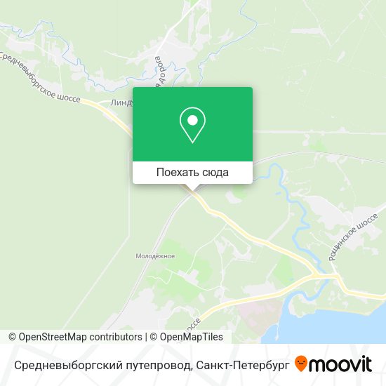 Карта Средневыборгский путепровод