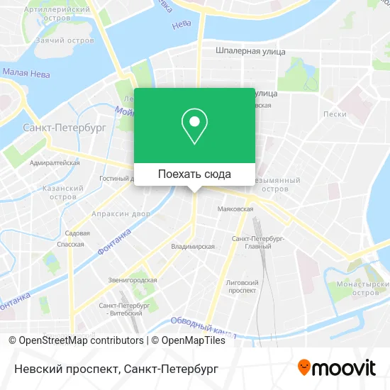 Карта Невский проспект