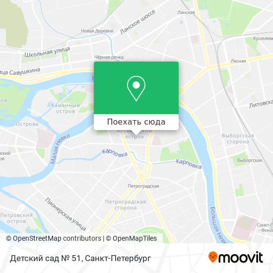 Карта Детский сад № 51
