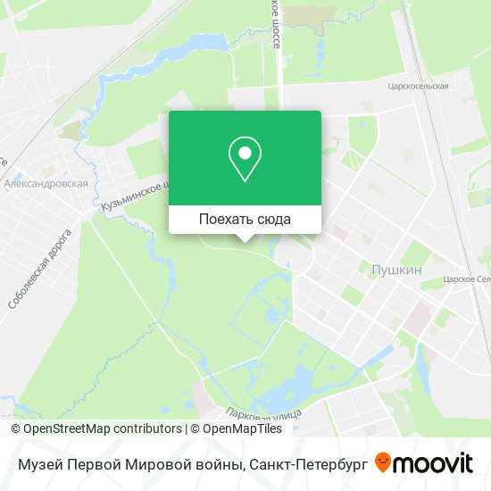 Карта Музей Первой Мировой войны