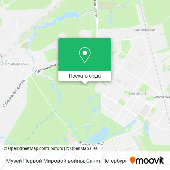 Карта Музей Первой Мировой войны