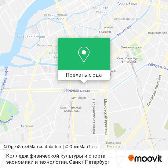 Карта Колледж физической культуры и спорта, экономики и технологии