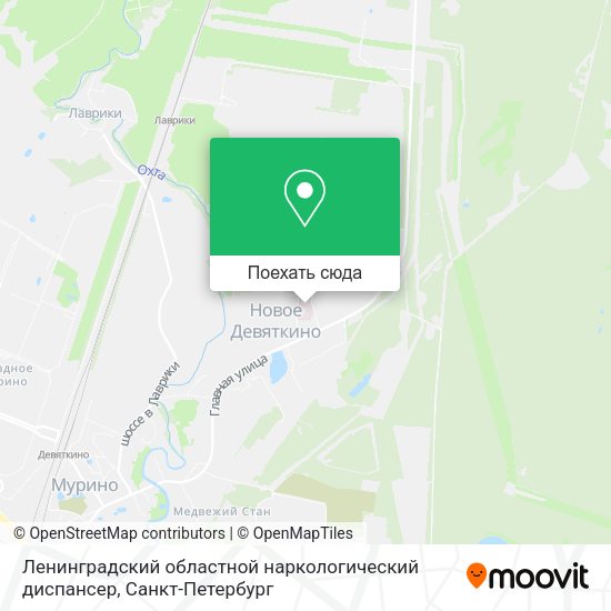 Карта Ленинградский областной наркологический диспансер