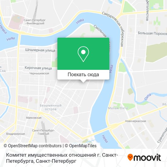 Карта Комитет имущественных отношений г. Санкт-Петербурга