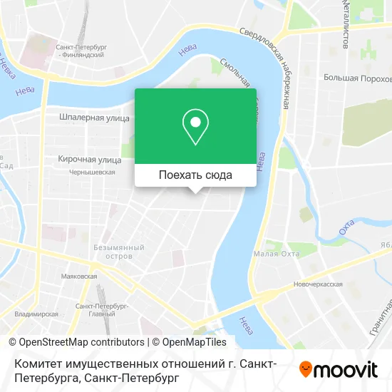 Карта Комитет имущественных отношений г. Санкт-Петербурга