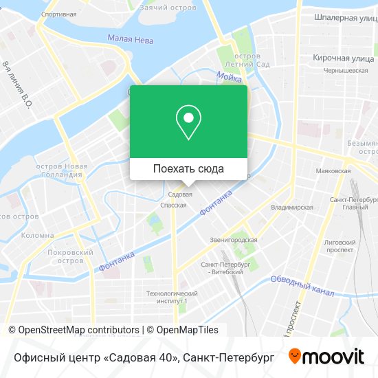 Карта Офисный центр «Садовая 40»