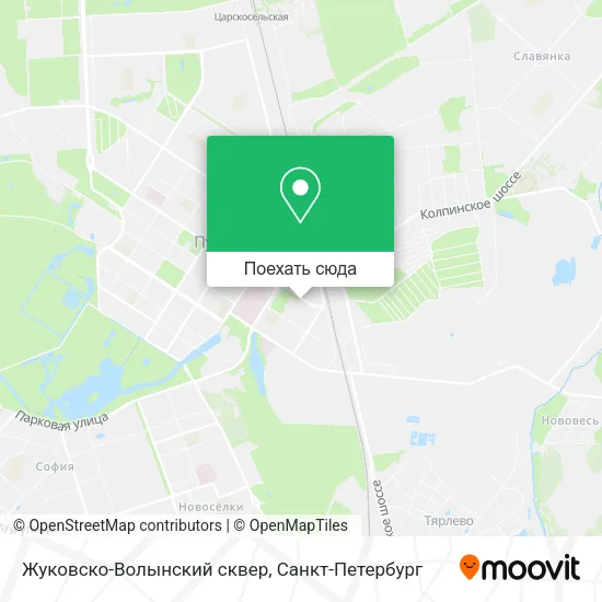 Карта Жуковско-Волынский сквер