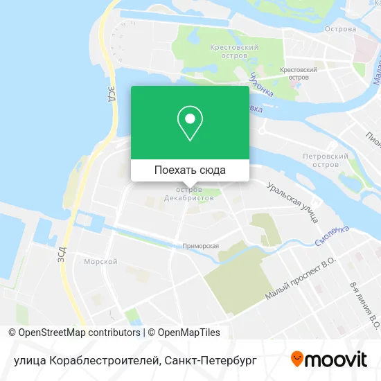 Карта улица Кораблестроителей