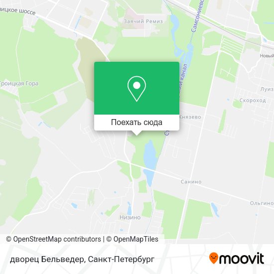 Карта дворец Бельведер