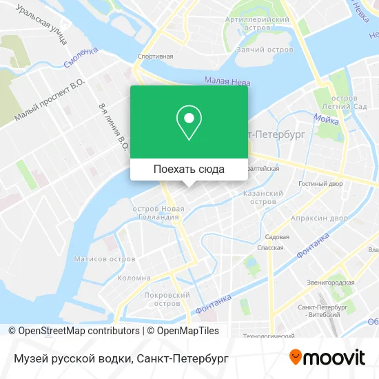 Карта Музей русской водки