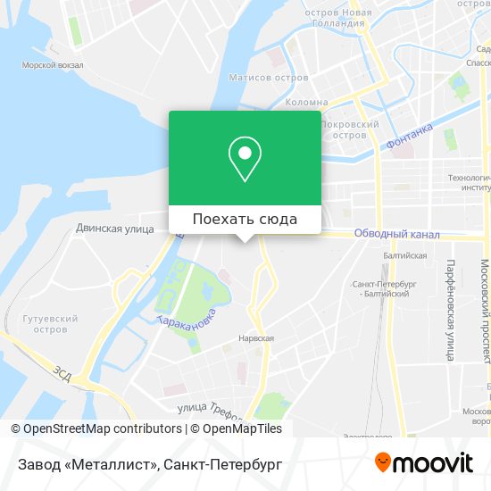 Карта Завод «Металлист»