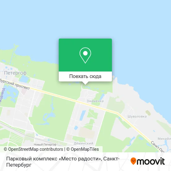 Карта Парковый комплекс «Место радости»