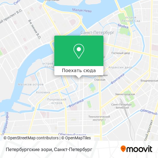 Карта Петербургские зори