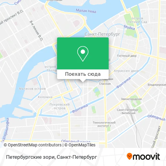 Карта Петербургские зори