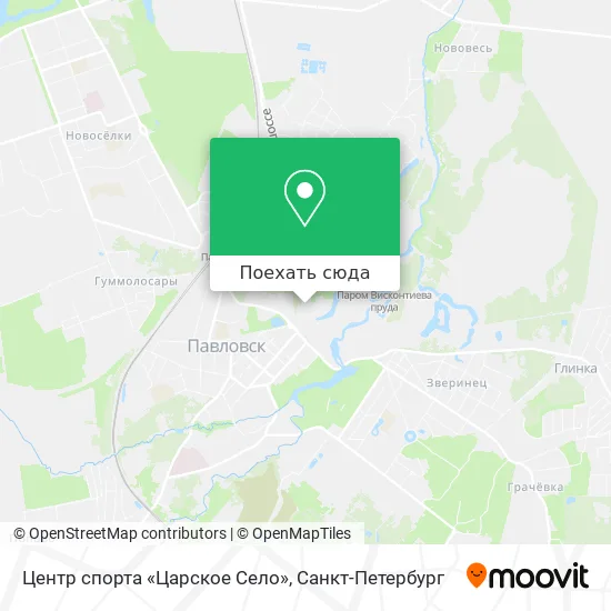 Карта Центр спорта «Царское Село»